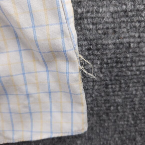 Brooks Brothers 16.5 34 35 Regent Non-Iron Yellow Blue Check Long Sleeve Shirt - Picture 16 of 16